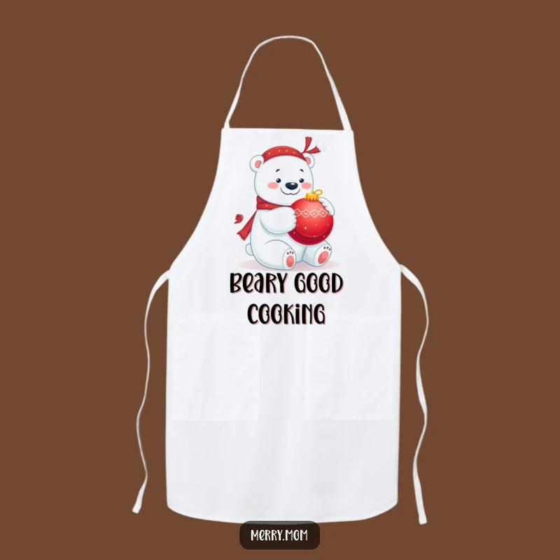 Funny Polar Bear Hug Apron - Kitchen Cheer for Holiday Baking Gift