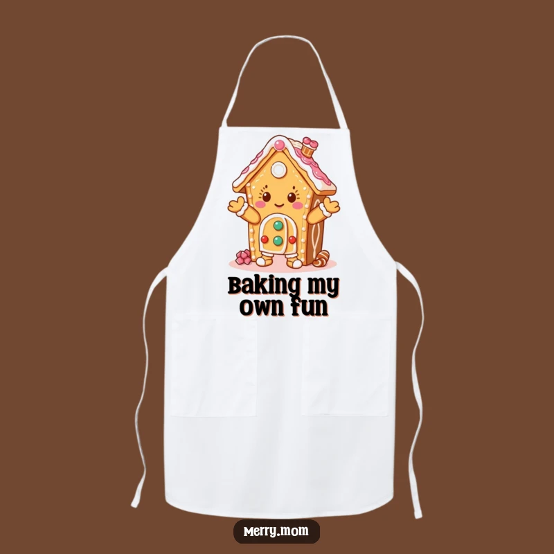 Funny Dancing Gingerbread House Apron for Festive Kitchen Fun
