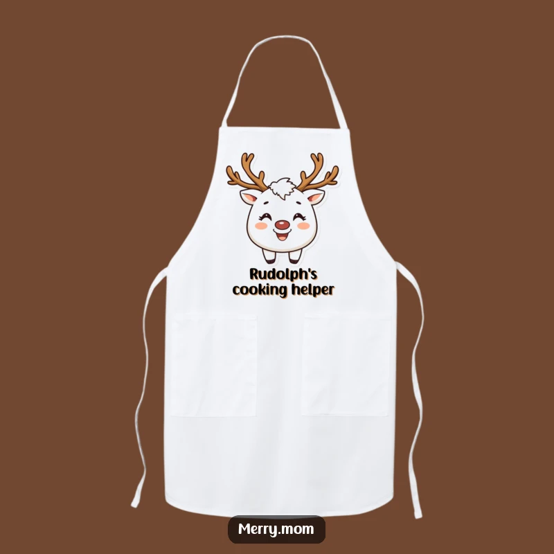 Funny Reindeer Creature Apron: Broad Smile Kitchen Fun, Holiday Chef Gift