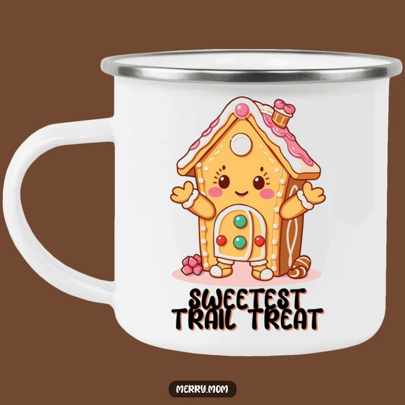 Funny Dancing Gingerbread House Camping Mug for Adventurous Sips