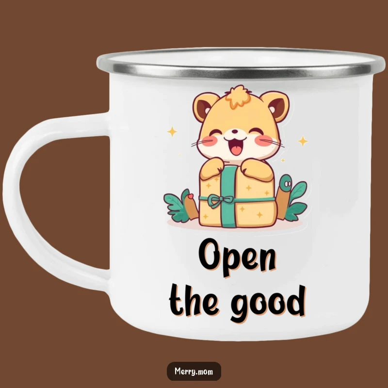 Happy Animal Gift Camping Mug: Durable Excitement, Humorous Outdoor Gift