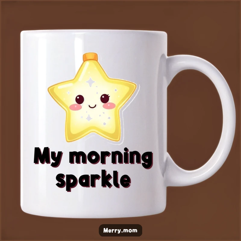 Funny Christmas Star Mug, Shine Bright with Your Morning Coffee
