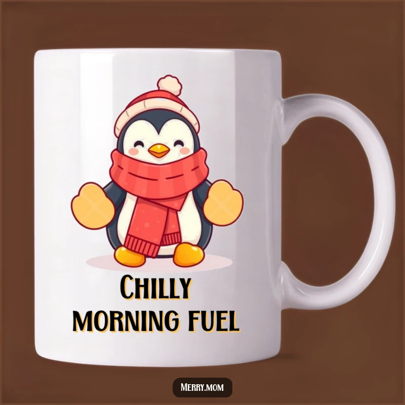 Funny Penguin Christmas Mug: Festive Scarf, Mittens, Perfect Funny Gift!