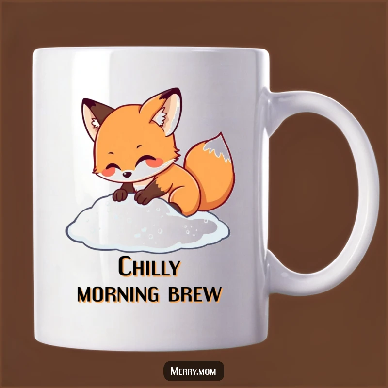 Kawaii Fox Snow Dig Mug - Fun Winter Play & Cute Gift Idea