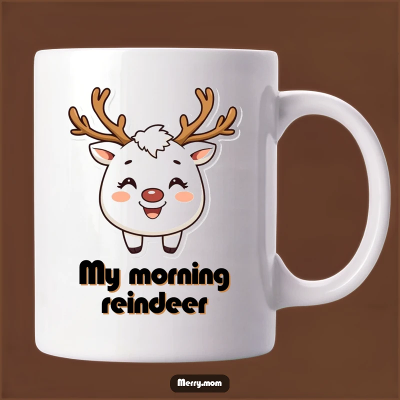 Funny Reindeer Creature Mug: Broad Smile Holiday Cheer, Perfect Christmas Gift Idea