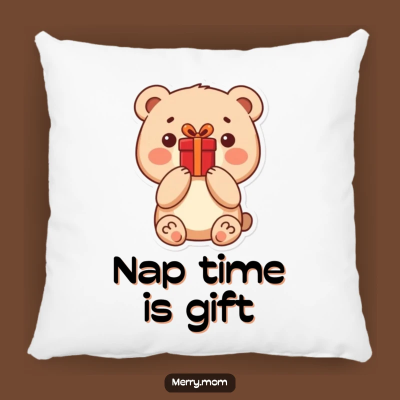 Funny Bear Present Pillow: Cozy Comfort with Adorable Bear Design Gift