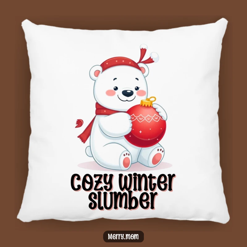 Funny Polar Bear Hug Pillow - Cozy Comfort & Holiday Cuddles Gift