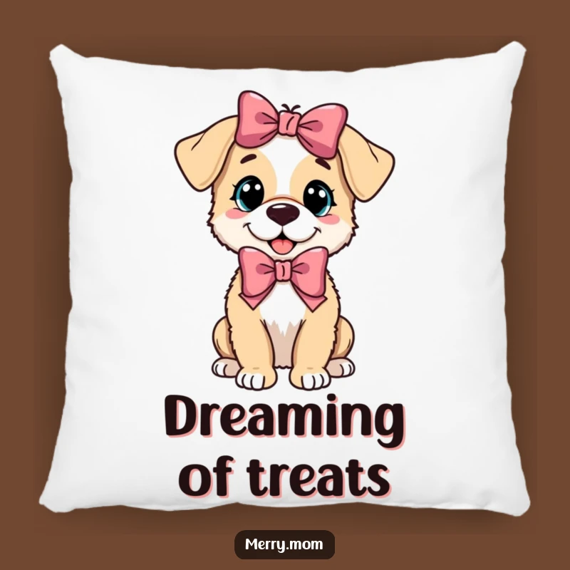 Funny Puppy Bow Pillow: Cozy Comfort with Adorable Canine Design Gift