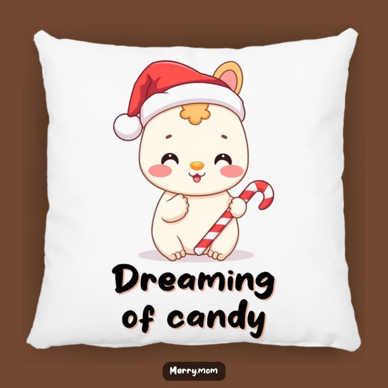 Funny Santa Animal Pillow: Soft Cheerful Candy Cane Cushion, Perfect Funny Gift