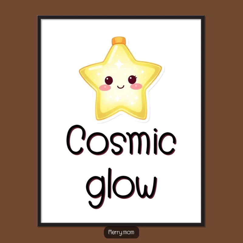 Funny Christmas Star Digital Art for Instant Starry Wall Decor