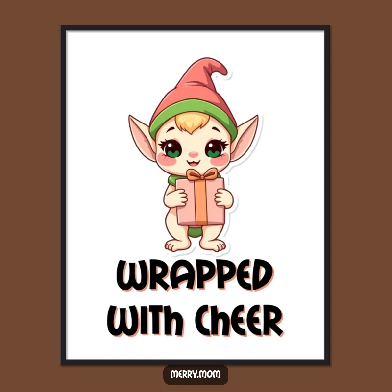 Funny Elf Animal Digital Art: Happy Gift Holder, Instant Funny Gift!