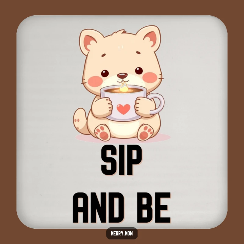 Cozy Animal Cocoa Coaster: Protect Surfaces with Warm Glow, Humorous Gift