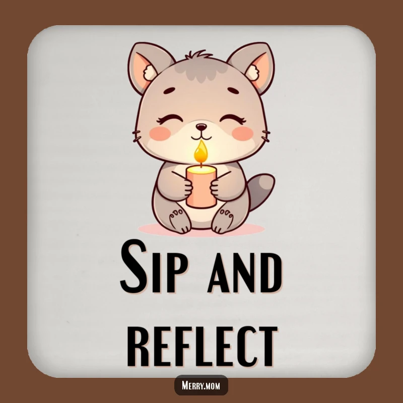 Funny Animal Candle Coaster - Peaceful Protection with a Gentle Glow