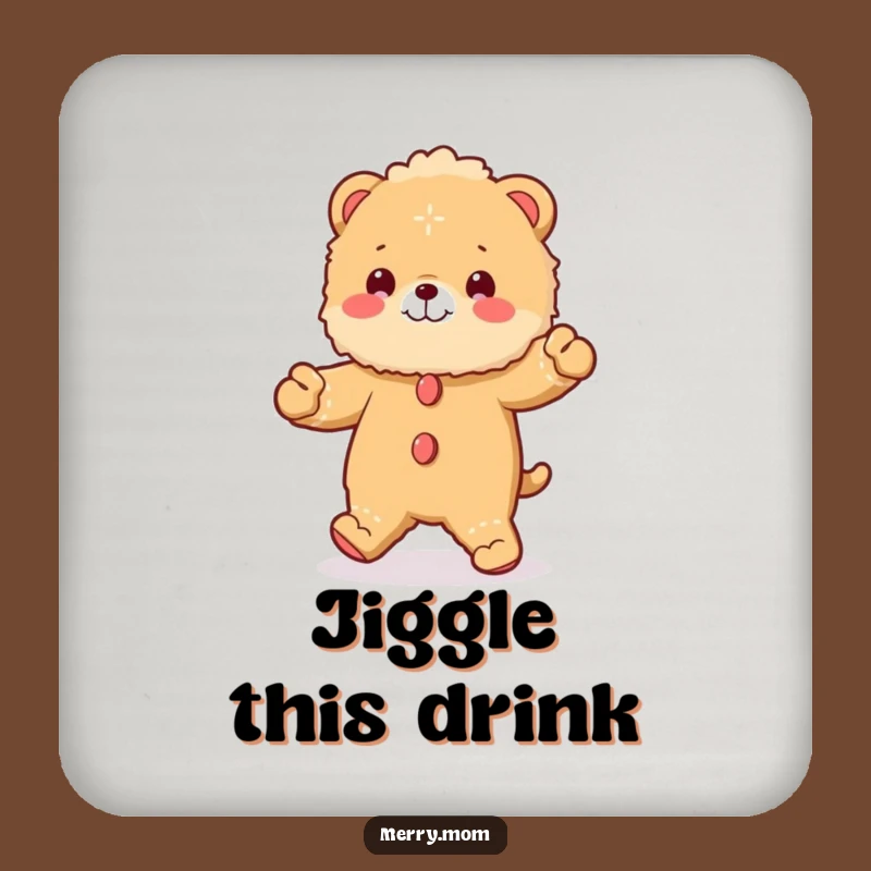 Funny Gingerbread Animal Coaster Set: Fluffy Jig Protection, Festive Holiday Gift