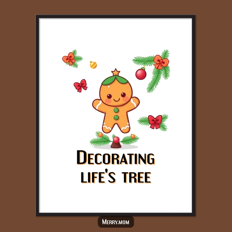 Funny Gingerbread Man Poster - Festive Art for Holiday Walls!
