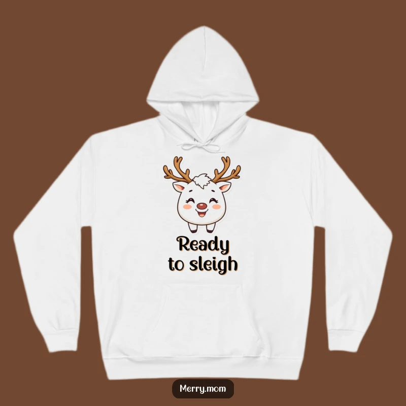 Funny Reindeer Creature Hoodie: Cozy Holiday Smile, Festive Warmth Gift