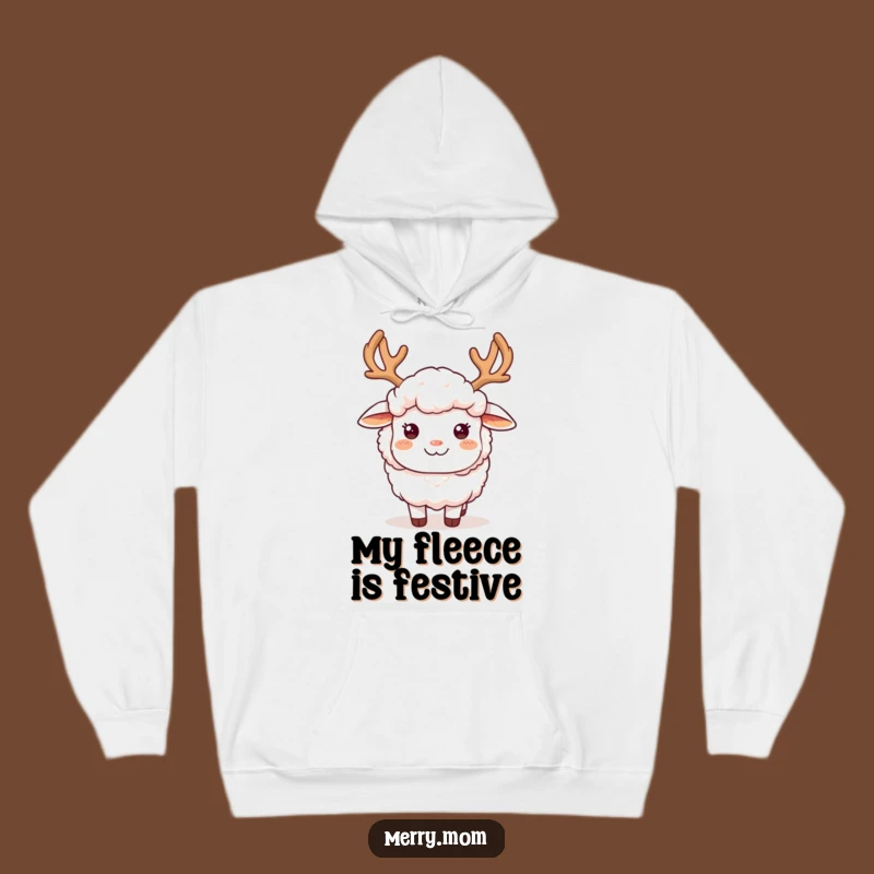 Cozy Funny Sheep Reindeer Antlers Hoodie: Warm Up with Hilarious Holiday Style Gift