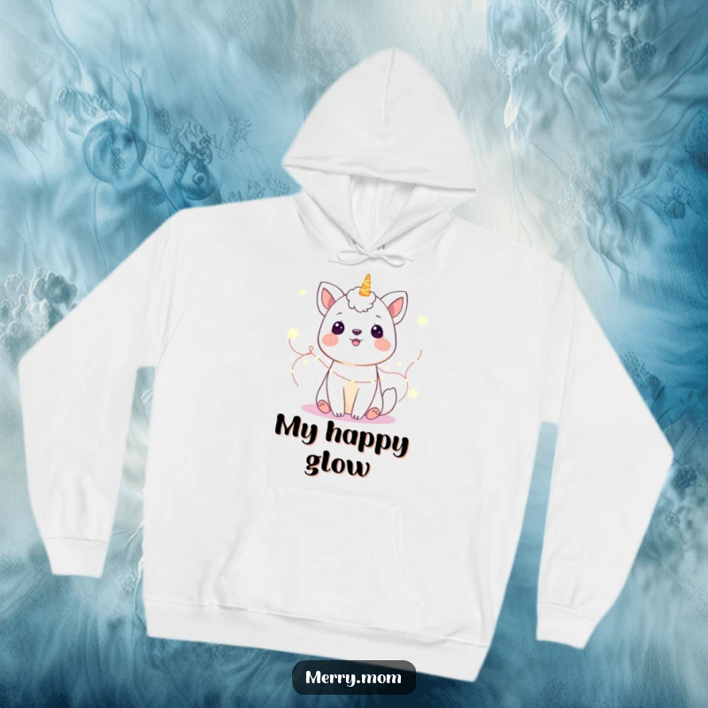 Funny Hoodie: A joyful animal enveloped in twinkling fairy lights, creating a cozy and enchanting atmosphere.