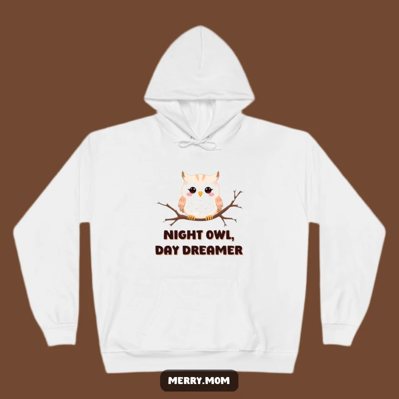 Funny Snowy Owl Hoodie: Cozy and Whimsical Winter Gift