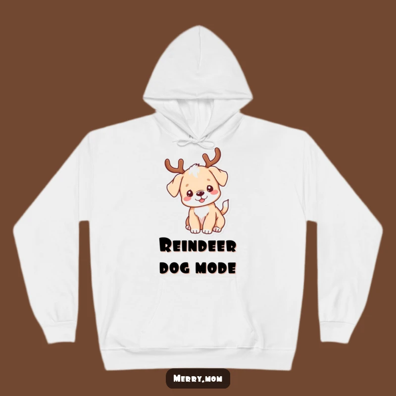 Cozy Funny Kawaii Puppy Antlers Hoodie - Warm & Humorous Winter Wardrobe Staple