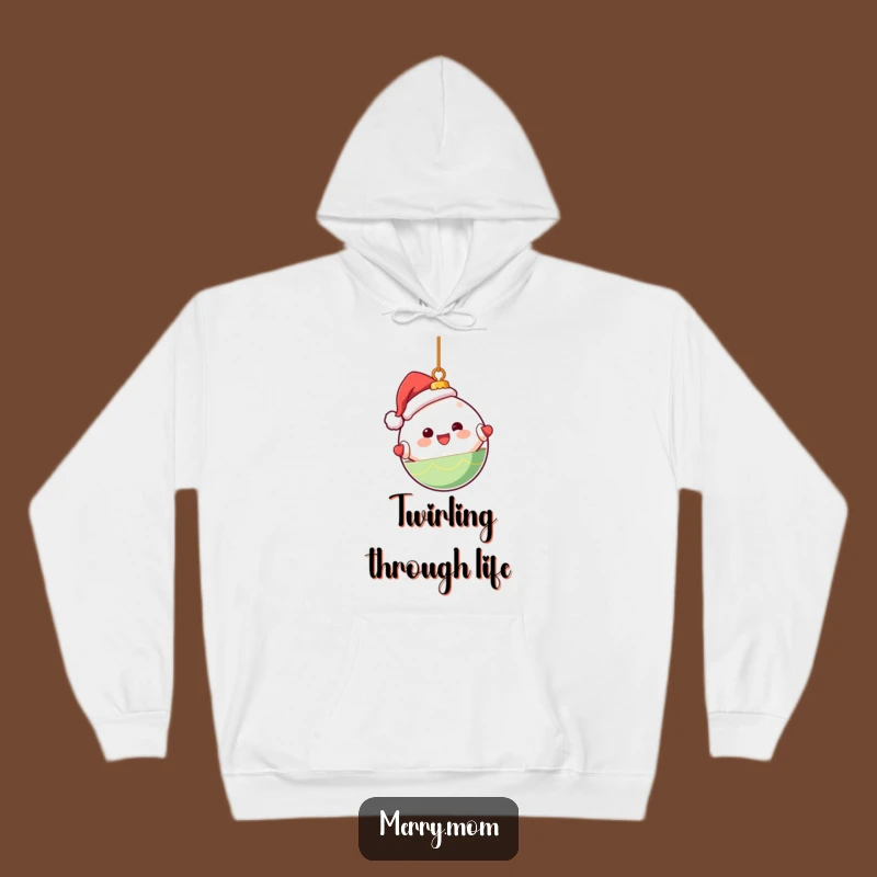 Funny Kawaii Ornament Hoodie - Cozy Up with Festive Spins!