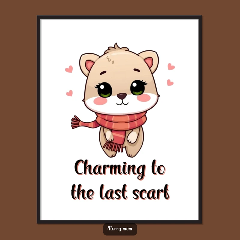 Sweet Free Printable Wall Art: Festive Animal Kiss - Charming Downloadable Home Decor