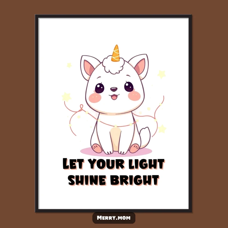 Free Printable Wall Art: Gleeful Animal Fairy Lights, Whimsical Downloadable Decor