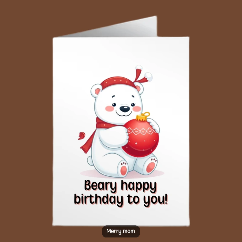 Free Printable Birthday Card: Polar Bear Hugs - Downloadable Gift