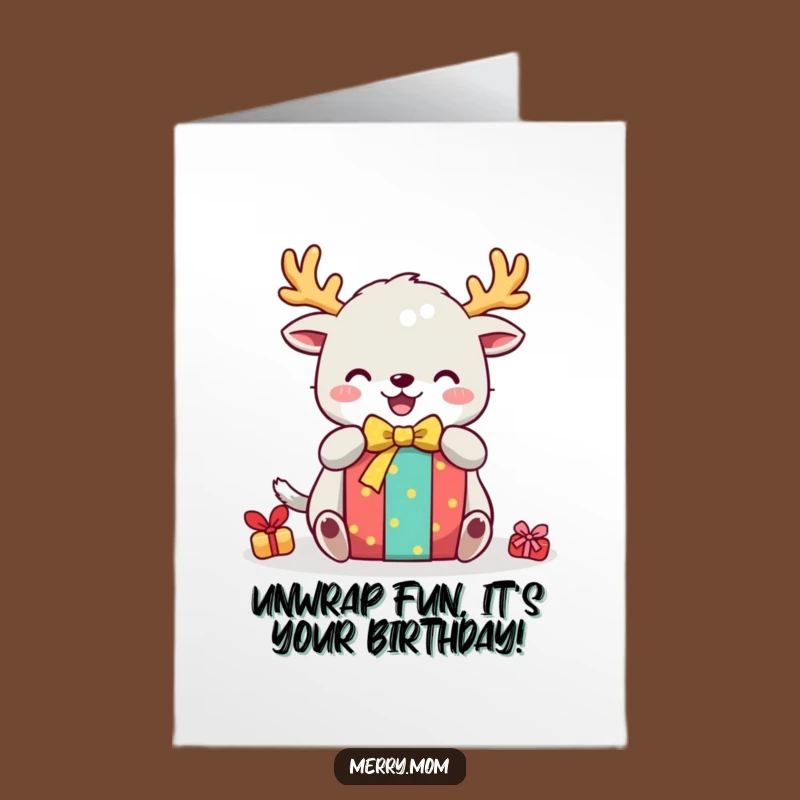 Free Printable Birthday Card: Festive Creature Gift - Hilarious Downloadable