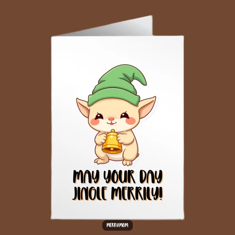 Free Printable Elf Hat Creature Bell Birthday Card - Hilarious Downloadable Gift