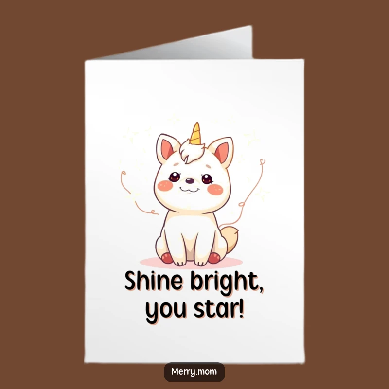 Free Printable Congrats Card: Gleeful Animal Fairy Lights - Funny Downloadable Gift