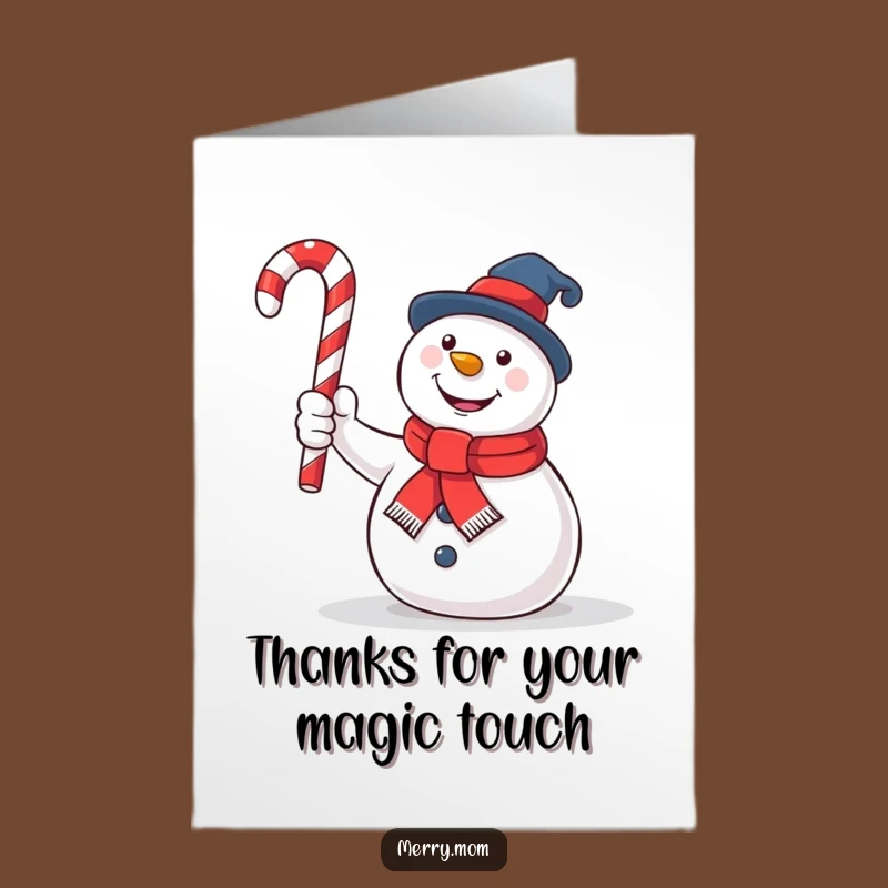 Charming Free Printable Thank You Card: Snowman's Sweet Thanks - Downloadable Gift