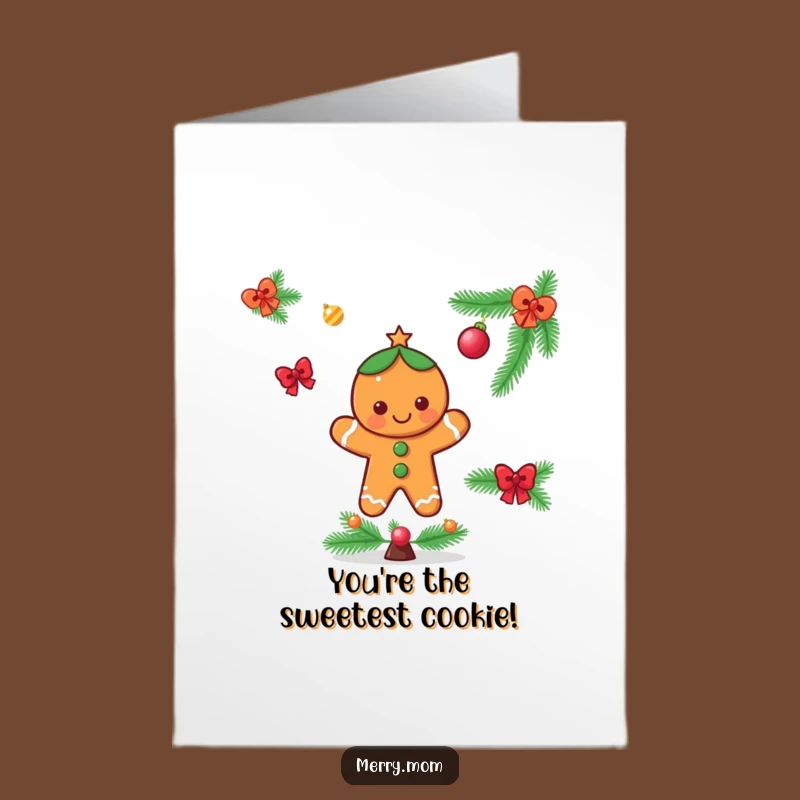 Free Printable Thank You Card: Gingerbread Man Decorating Funny Downloadable Gift