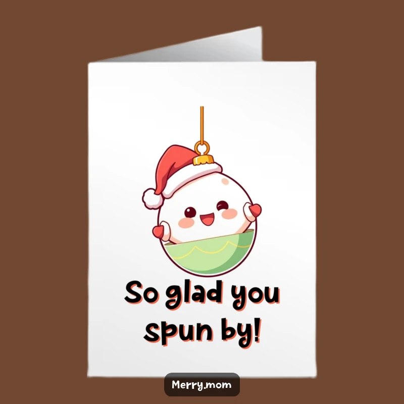 Free Printable Thank You Card: Kawaii Ornament Spinning Happily Funny Downloadable Gift