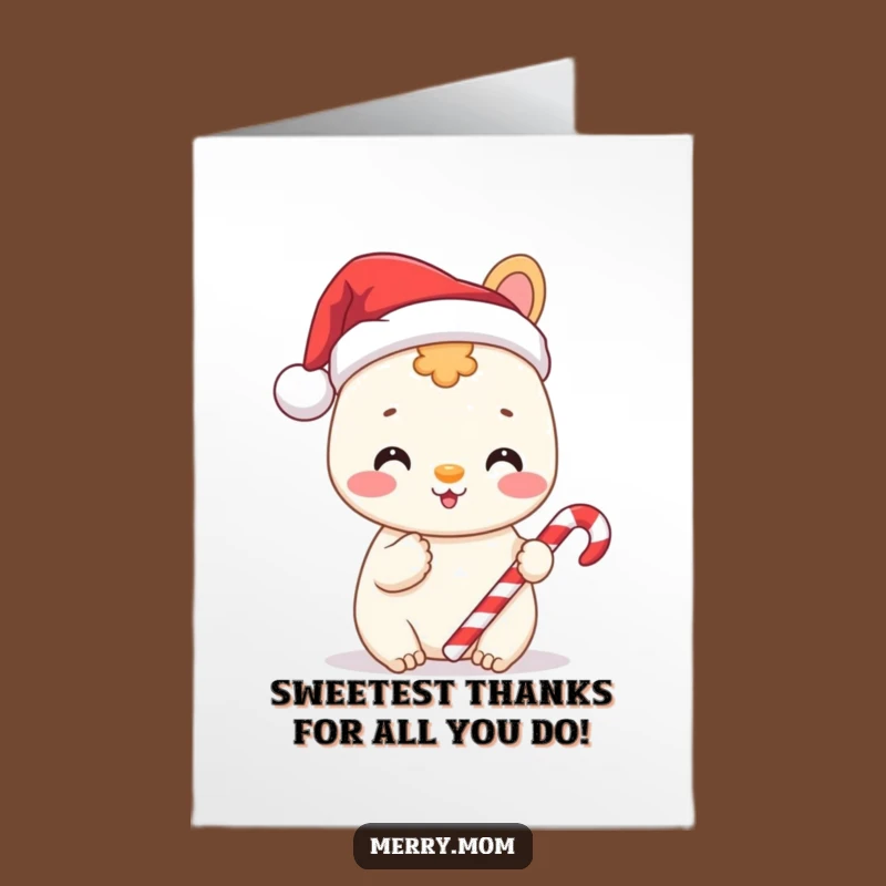 Free Printable Thank You Card: Sweet Animal Thanks, Downloadable Card with Festive Charm