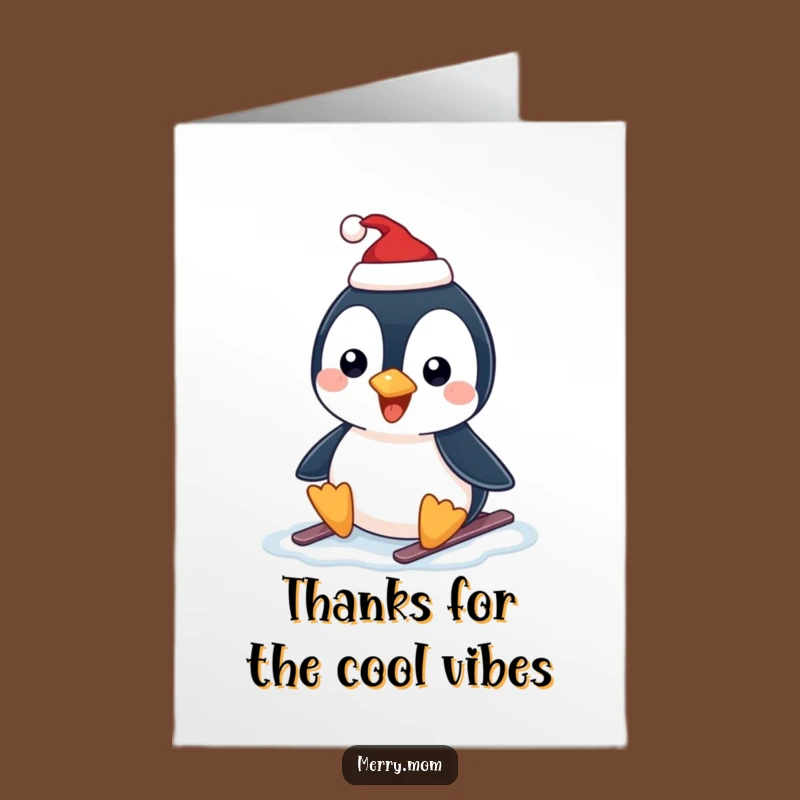 Charming Free Printable Thank You Card: Penguin's Cool Thanks - Downloadable Gift