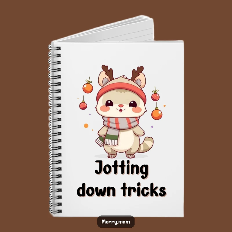 Funny Juggling Creature Notebook: Festive Scarf Journal and Holiday Gift Idea