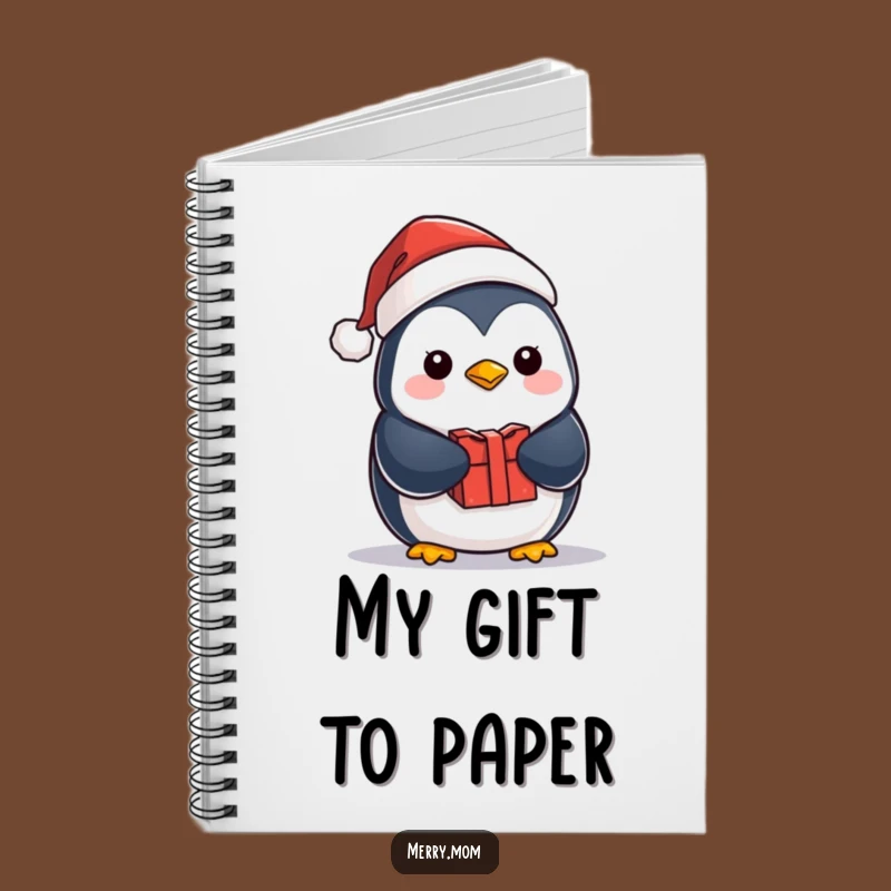 Funny Kawaii Penguin Notebook: Santa Hat & Gift for Holiday Ideas