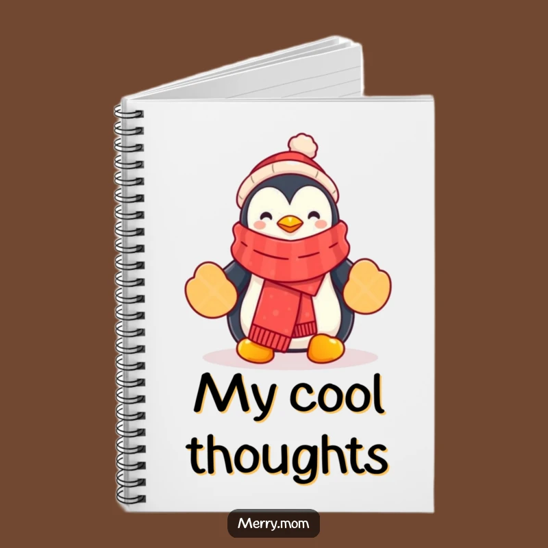 Funny Penguin Notebook: Festive Scarf, Mittens, Jot Down Fun, Funny Gift!