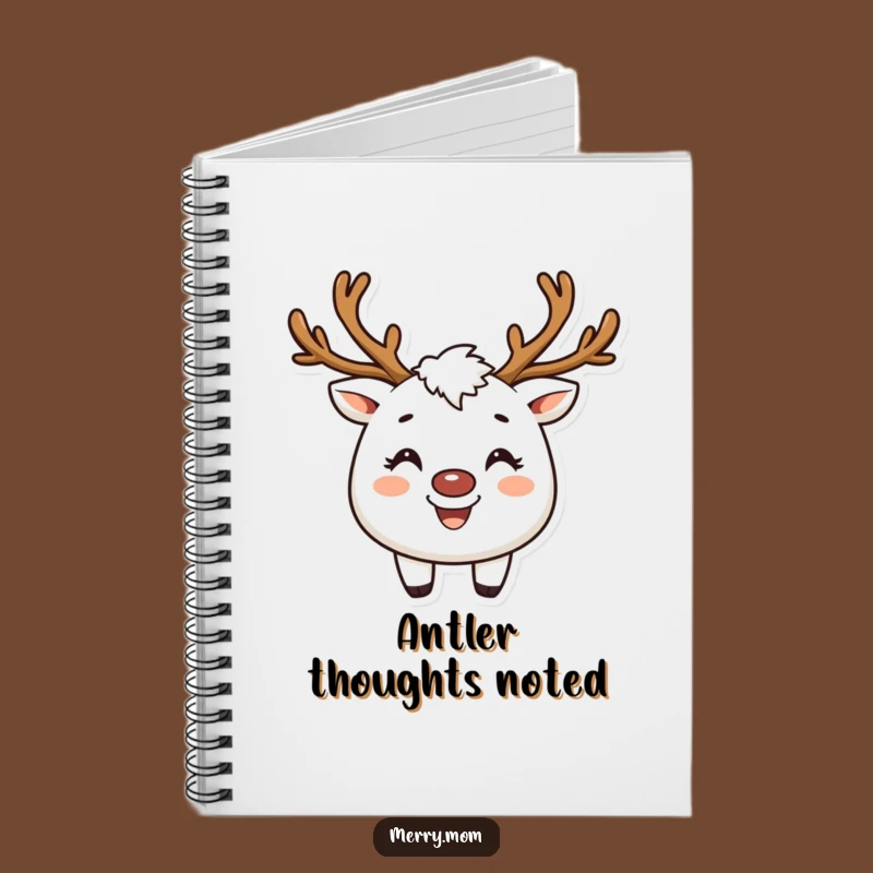 Funny Reindeer Creature Notebook: Broad Smile Journal, Festive Holiday Gift