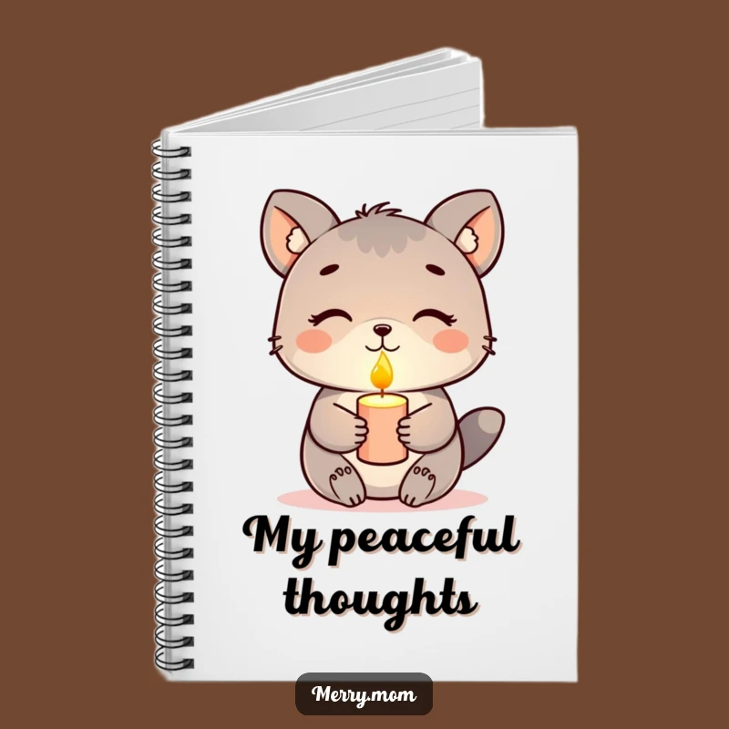 Funny Animal Notebook - Jot Down Thoughts by Candlelight