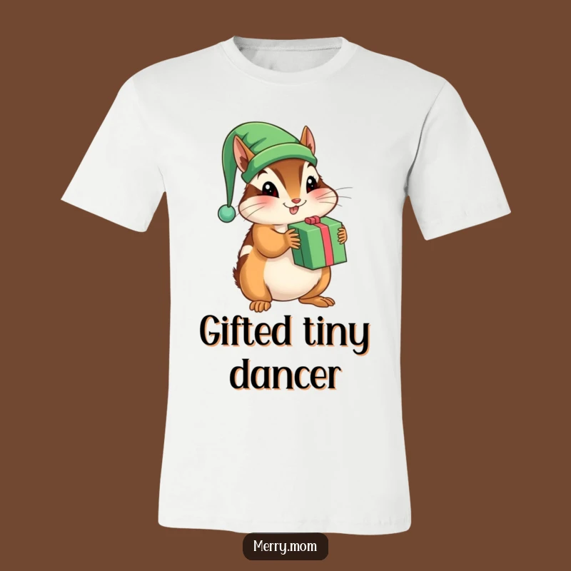 Funny Chipmunk Elf T-Shirt - Playful Present Shaker Tee