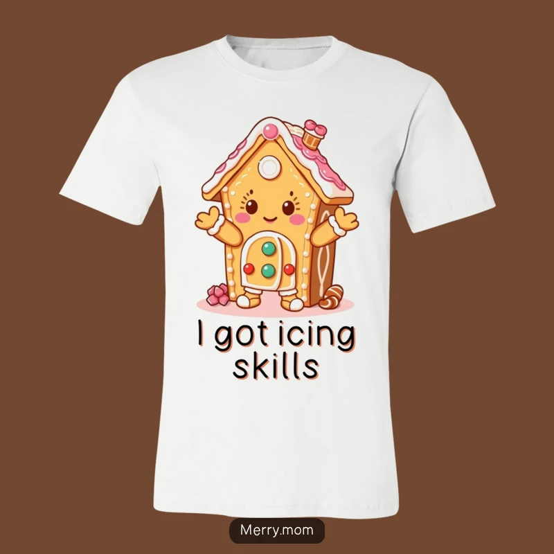 Funny Dancing Gingerbread House T-Shirt for Festive Fun and Laughter