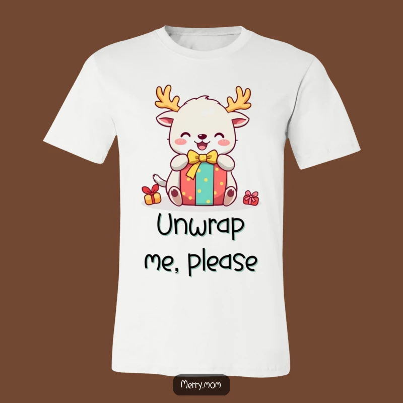 Funny Festive Creature T-Shirt: Joyful Gift Unwrapping, Great Holiday Funny Gift