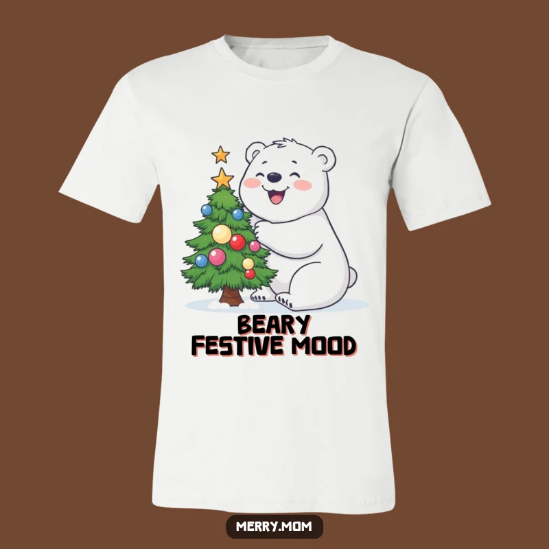 Funny Polar Bear T-Shirt: Building Tree, Joyful, Cool Funny Gift!