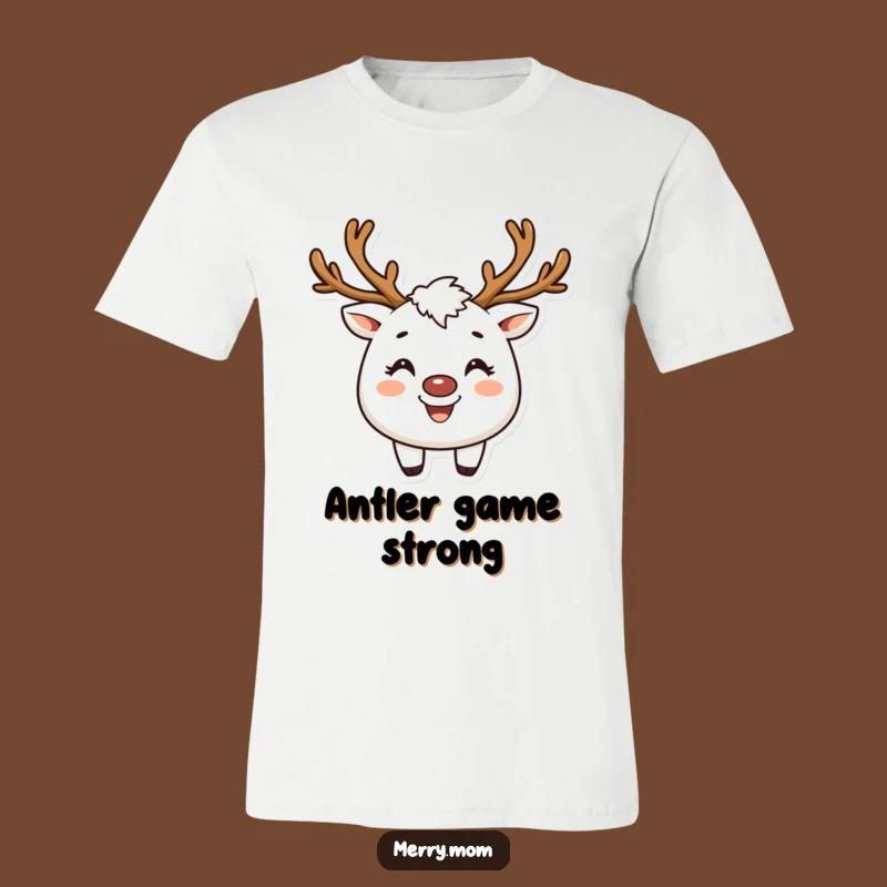Funny Reindeer Creature T-Shirt: Broad Smile Style, Ideal Holiday Fan Gift