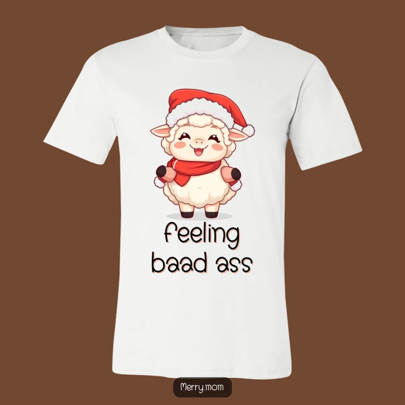 Funny Sheep Mrs. Claus T-Shirt - Adorable & Hilarious Holiday Tee