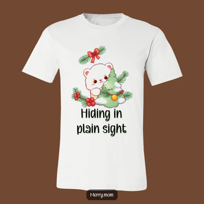 Funny Fluffy Creature T-Shirt - Holiday Hide-and-Seek Fun