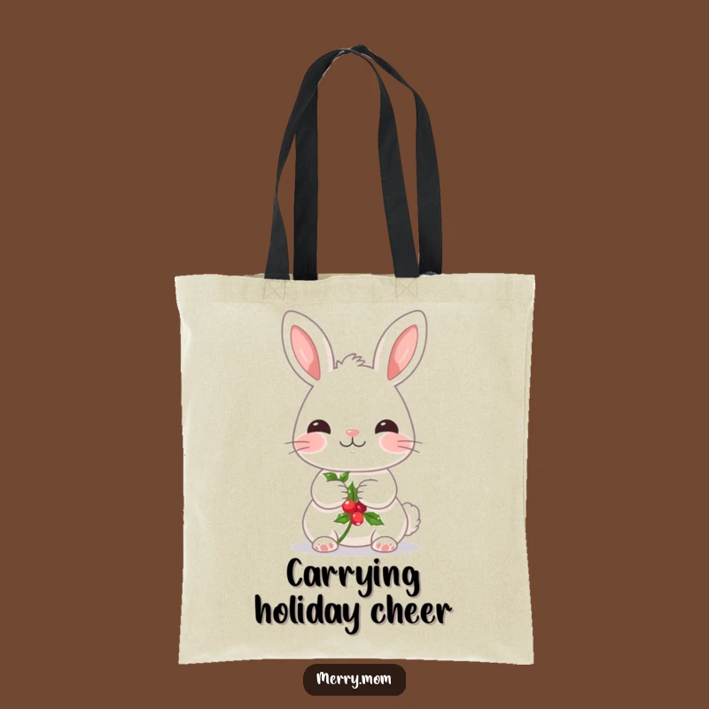 Funny Kawaii Bunny Tote Bag: Carry Cuteness with This Holly Accessory!