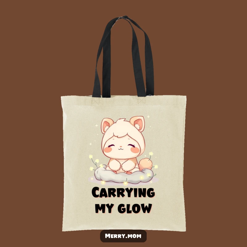 Funny Cozy Creature Tote Bag: Fairy Lights Theme, Ideal Relaxing Funny Gift